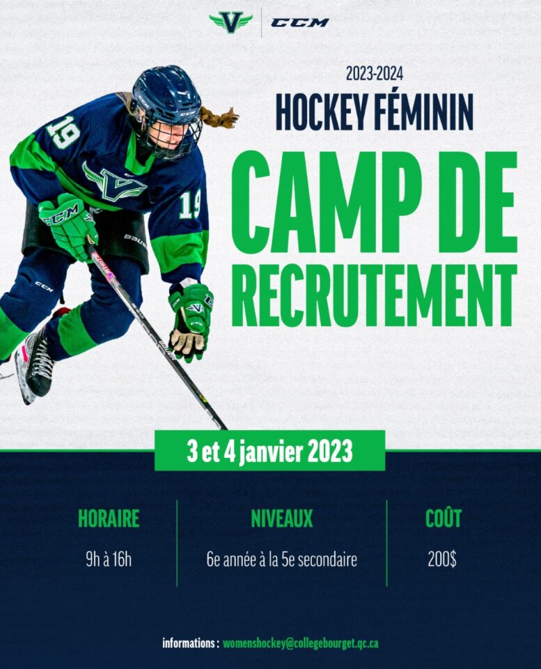 Camp de recrutement hockey féminin 20232024 Voltigeurs du Collège